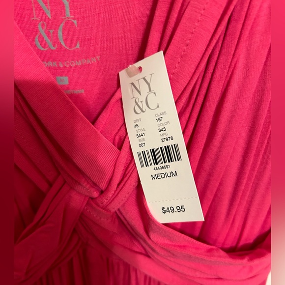 NY&Co Hot Pink Maxi Dress in Sz. M.. NWT.. never been worn.. - Picture 8 of 10